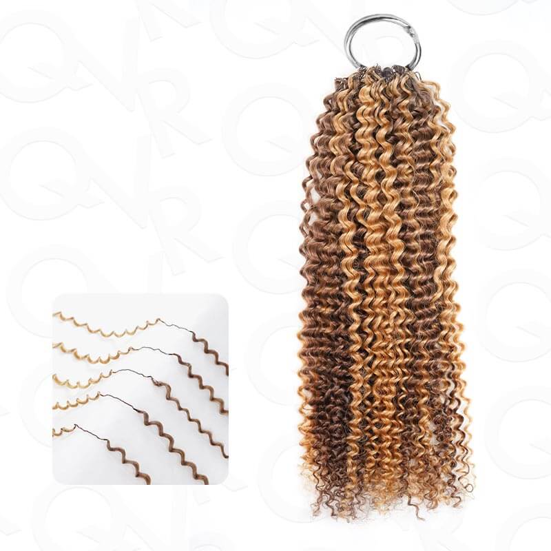 BOGO|#P4/27 Small Kinky Curly Feather Crochet Human Hair Extentions - Image 6