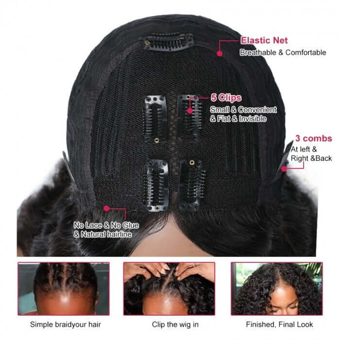 QVR Highlight V Part Wig Piano #4/27 Color Virgin Human Hair Soft Silky Straight Wigs - Image 7
