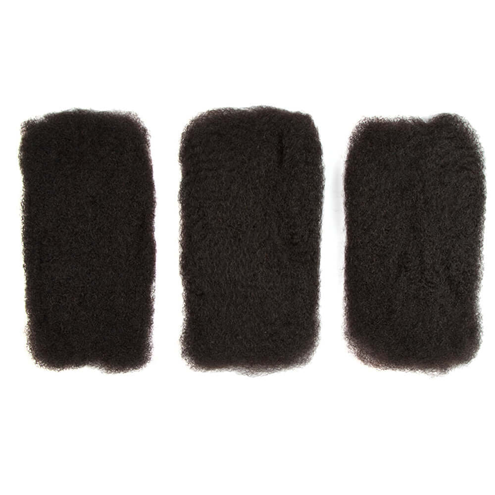 QVR #Honey Blonde+#1B Two Colors Afro Kinky Bulk Human Hair For Braiding DreadLock - Image 6