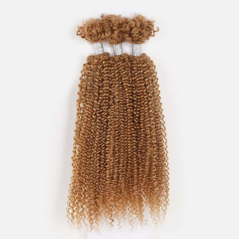 QVR Honey Blonde Afro Kinky V Bulk for Kinky Twist Crochet Braiding Hair - Image 5