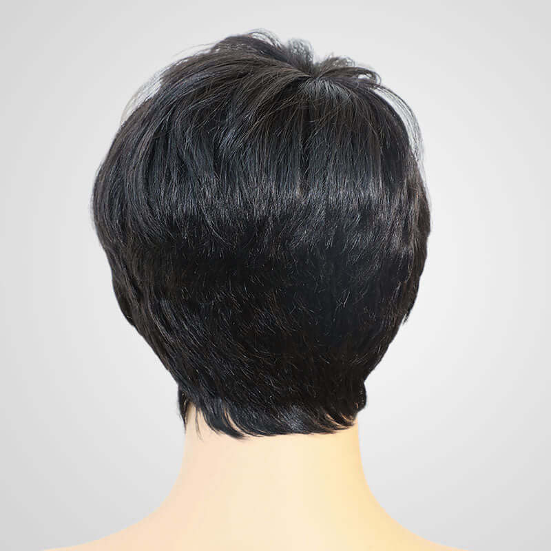 QVR Hot Natural Human Hair Pixie Cut Wig for Black Women - Image 3