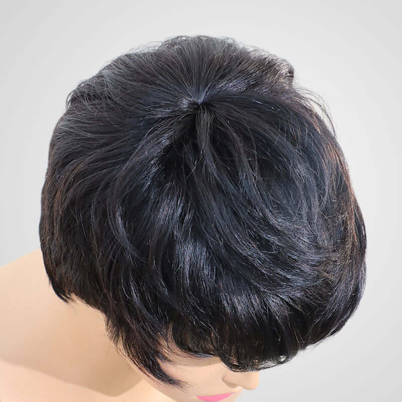 QVR Hot Natural Human Hair Pixie Cut Wig for Black Women - Image 4