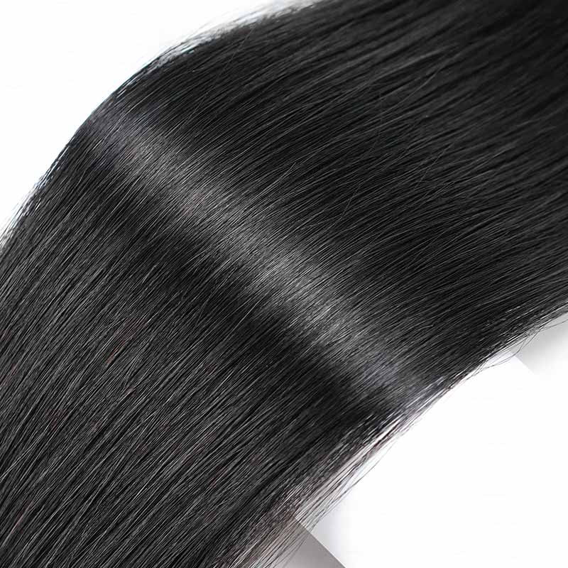 QVR Invisible Straight Tape In Hair Extensions Natural Black Premium Human Hair - Image 6
