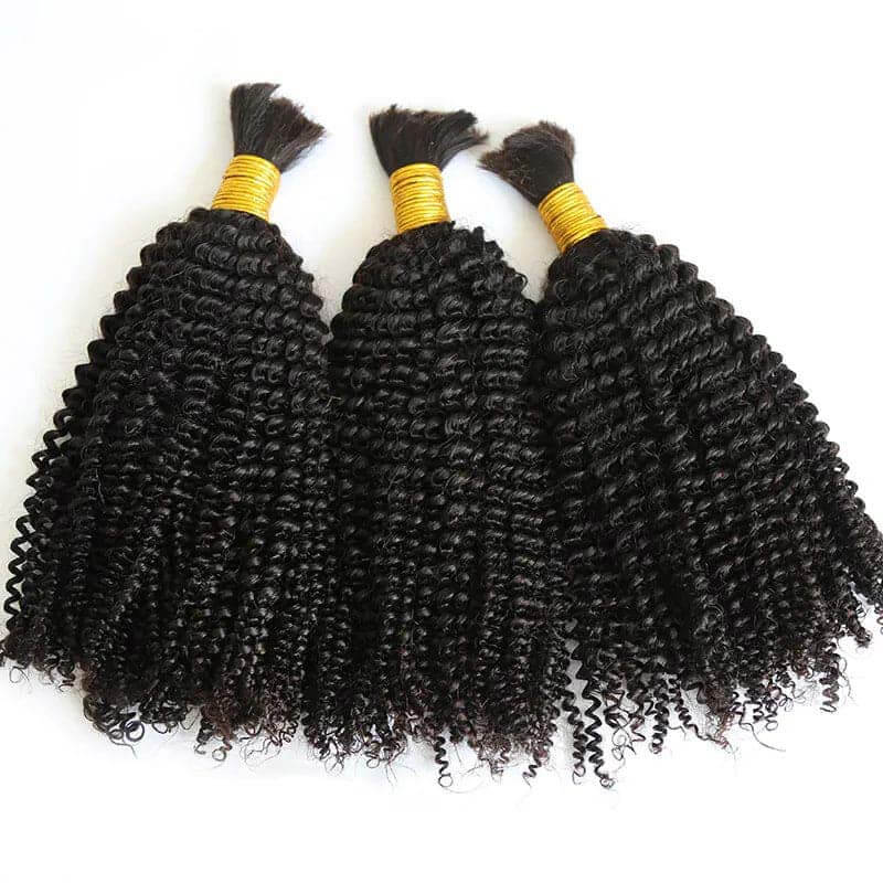 QVR Kinky Curly Bulk Hair Extensions for Boho Knotless Braiding - Image 8