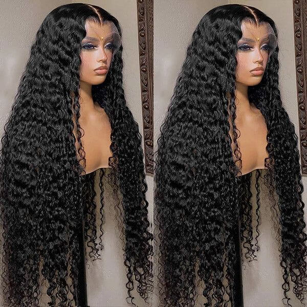 QVR Long Lace Front Wigs Deep Wave Pre Plucked Frontal Wigs - Image 7