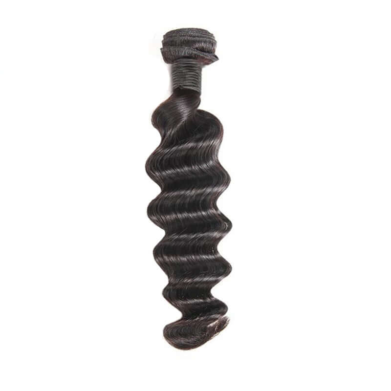 QVR Loose Deep Wave Human Hair Weaves 1 Bundle