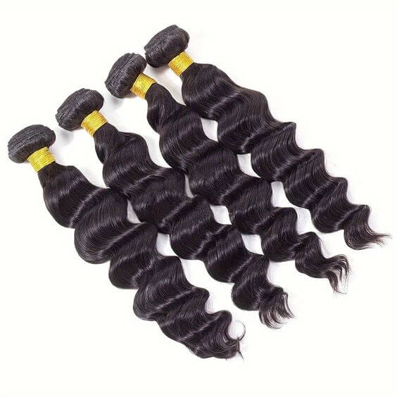 QVR Loose Deep Wave Human Hair Weaves 4 Bundles - Image 5