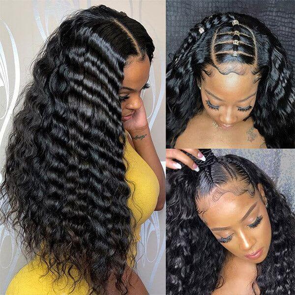 QVR Loose Deep Wave Wig Long Human Hair Wigs 13x4 Lace Front Wigs - Image 4