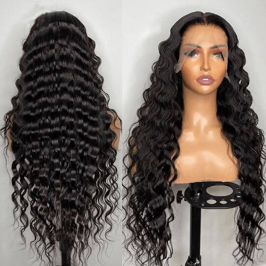 QVR Loose Deep Wave Wig Long Human Hair Wigs 13x4 Lace Front Wigs - Image 5