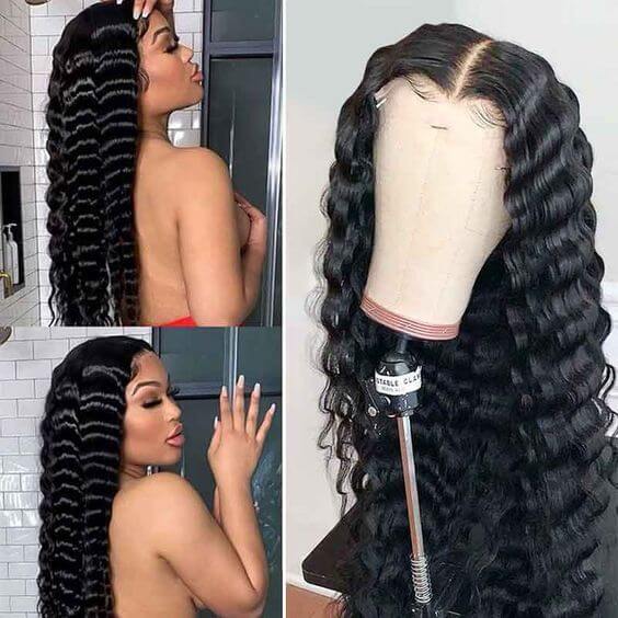 QVR Loose Deep Wave Wig Long Human Hair Wigs 13x4 Lace Front Wigs - Image 7