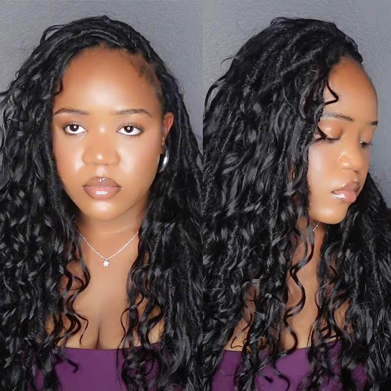 QVR Loose Wave Bulk Hair Extensions for Boho Knotless Braiding - Image 3