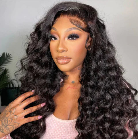 QVR Loose Wave Wedding Hairyle Transparent Wig 13x4 Lace Frontal Virgin Human Hair Wigs - Image 8