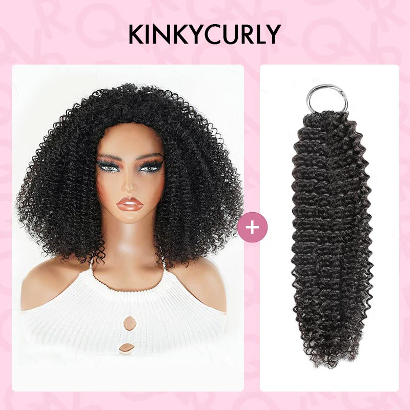 QVR Miracle Knots X Half Wig Hack Seamless Miracle Braids Human Hair Crochet Weave Hair Extension - Image 13