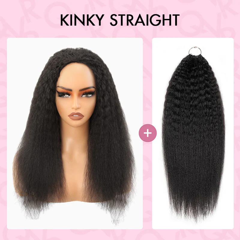 QVR Miracle Knots X Half Wig Hack Seamless Miracle Braids Human Hair Crochet Weave Hair Extension - Image 14