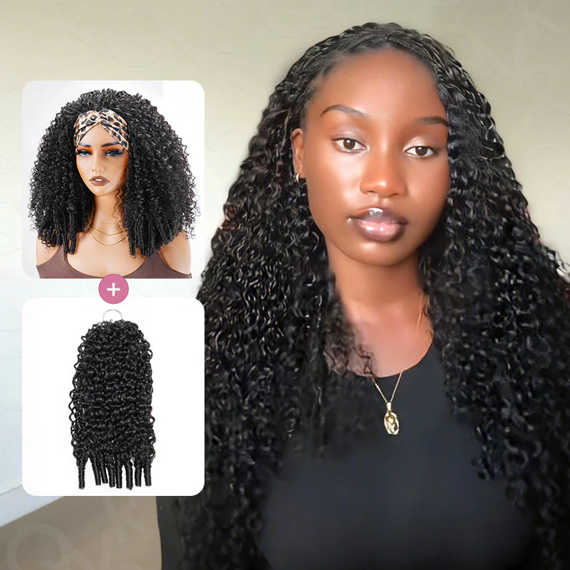 QVR Miracle Knots X Half Wig Hack Seamless Miracle Braids Human Hair Crochet Weave Hair Extension - Image 3