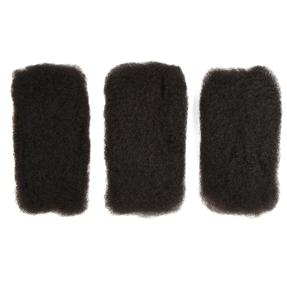 QVR Natural Black+Auburn Brown Two Colors Afro Kinky Bulk Human Hair For Braiding DreadLock - Image 10