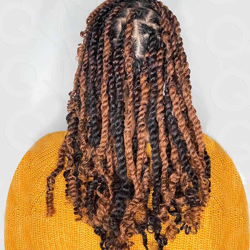 QVR Self-customized Highlights Color Afro kinky Bulk For Braiding Dreadlock Hair - Image 6