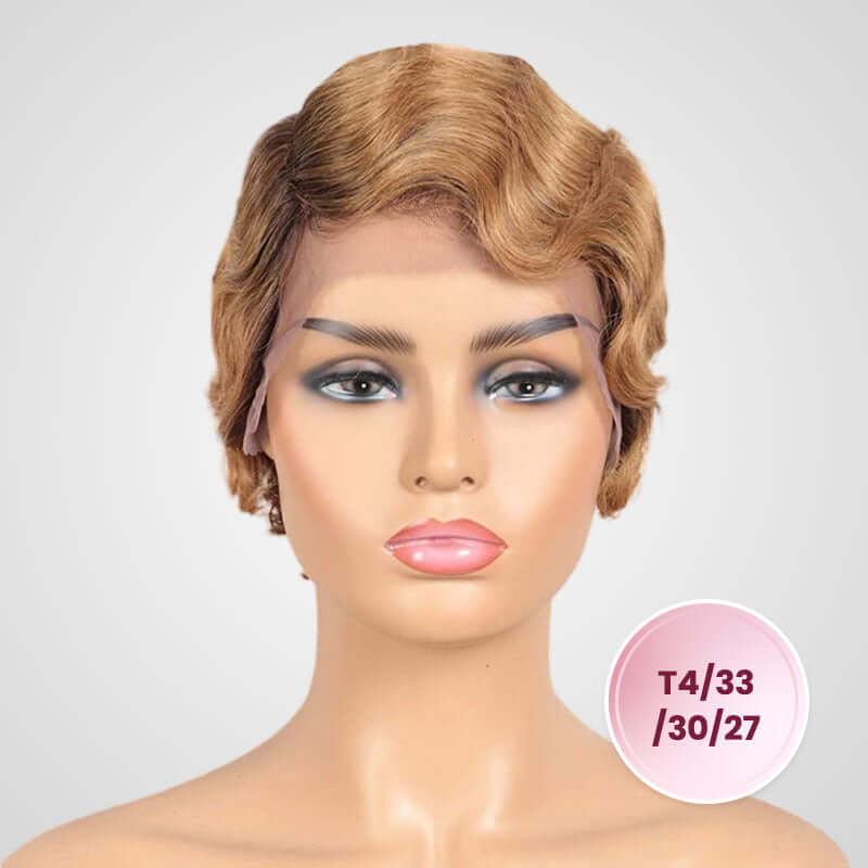 QVR New Ocean Wave Short Pixie Cut 13x4 Lace Frontal Wig - Image 5