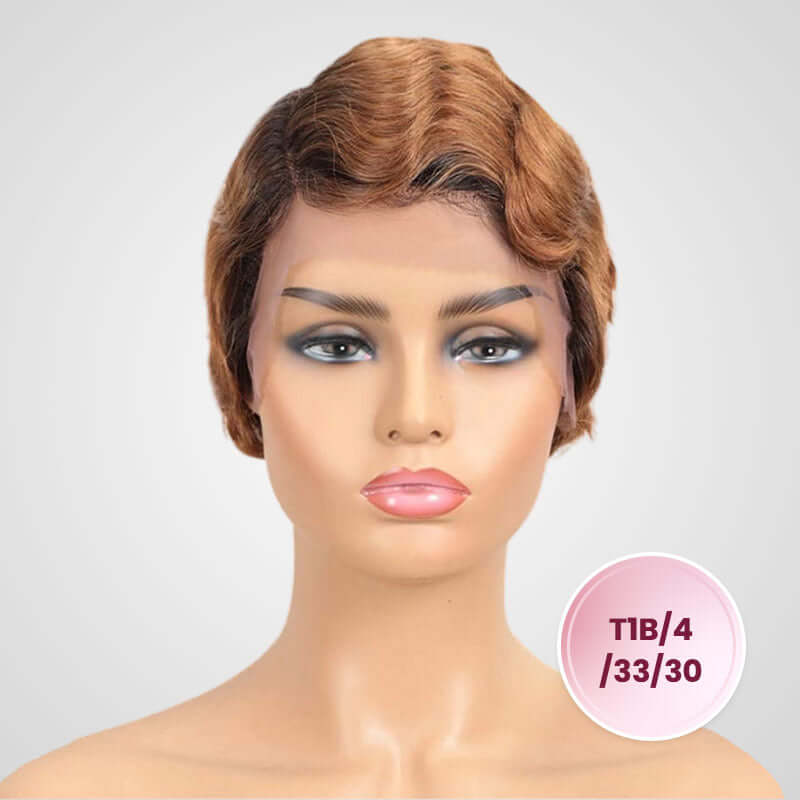 QVR New Ocean Wave Short Pixie Cut 13x4 Lace Frontal Wig - Image 7