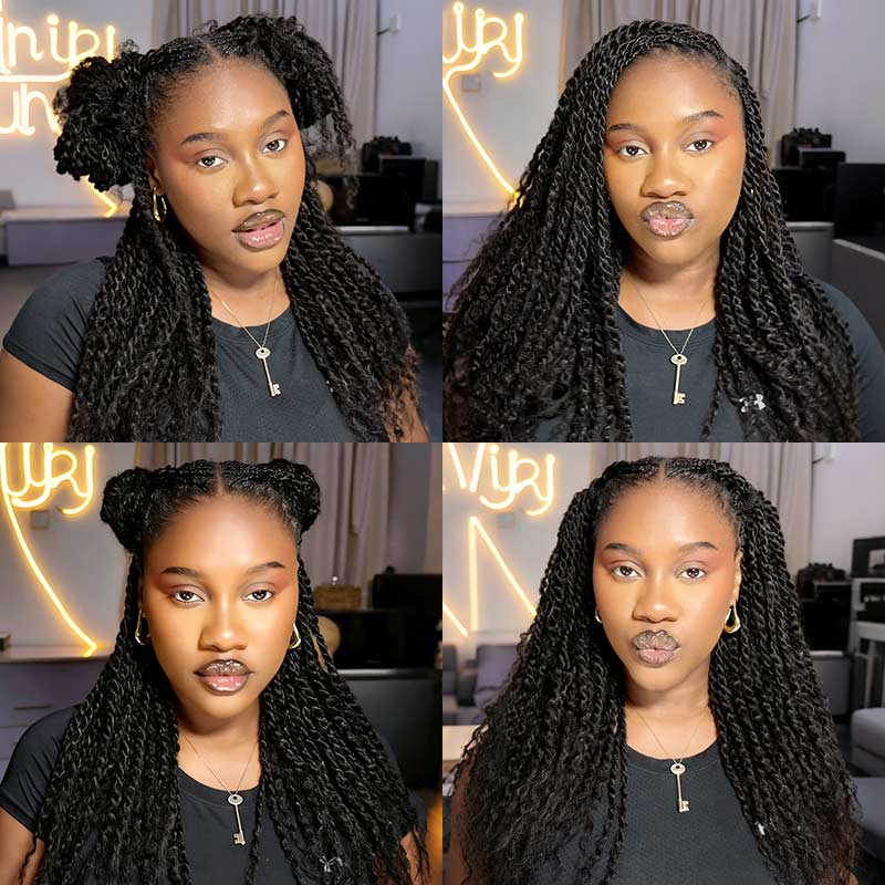 QVR No Short Hair Upgraded Afro Kinky Bulk Human Hair for Braiding & Mini Twists - Image 2