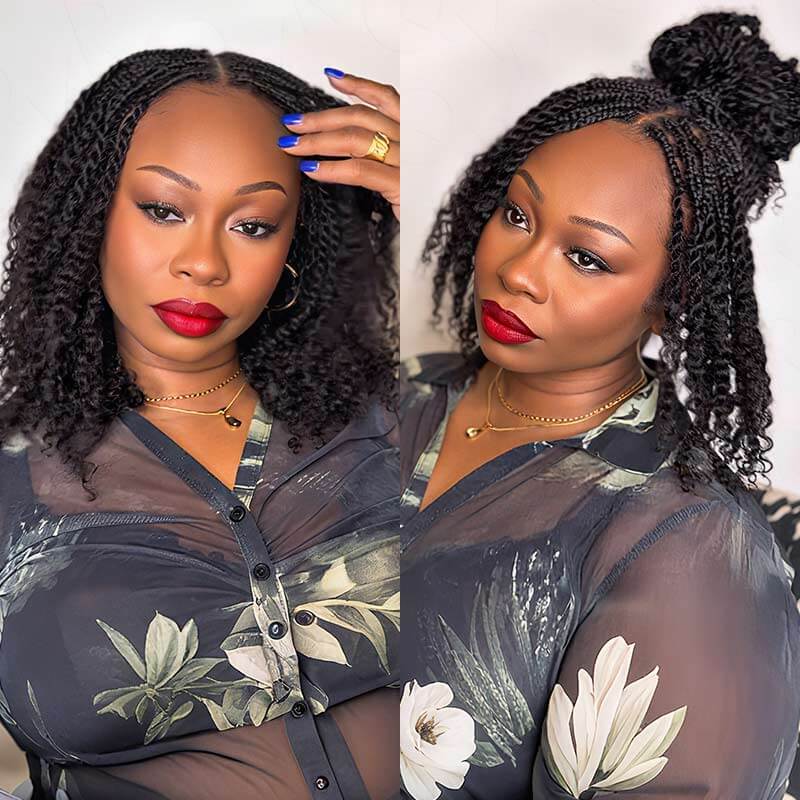 QVR No Short Hair Upgraded Afro Kinky Bulk Human Hair for Braiding & Mini Twists - Image 5