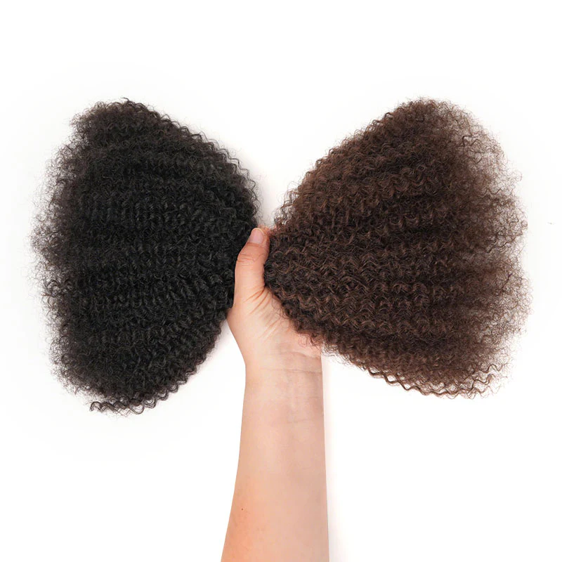 QVR Ombre Brown #T1B/4 Afro kinky Bulk Human Hair for Braiding & Twists - Image 6