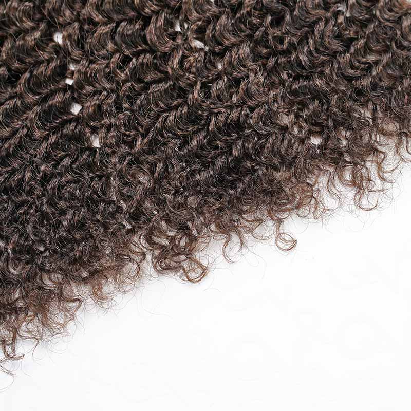 QVR Ombre Brown #T1B/4 Human Crochet Hair Small Kinky Curly Machine Made Feather Crochet Hairstyle - Image 11