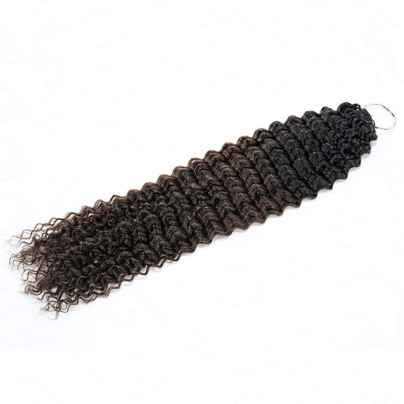 QVR Ombre Brown #T1B/4 Human Crochet Hair Small Kinky Curly Machine Made Feather Crochet Hairstyle - Image 12