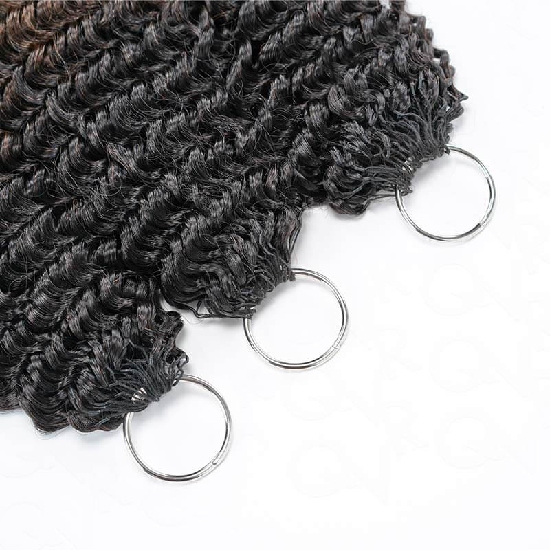 QVR Ombre Brown #T1B/4 Human Crochet Hair Small Kinky Curly Machine Made Feather Crochet Hairstyle - Image 9