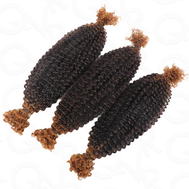 QVR Ombre Spring Twist Hair T1B/30 Color Type 3C 4A Hair Extensions - Image 11