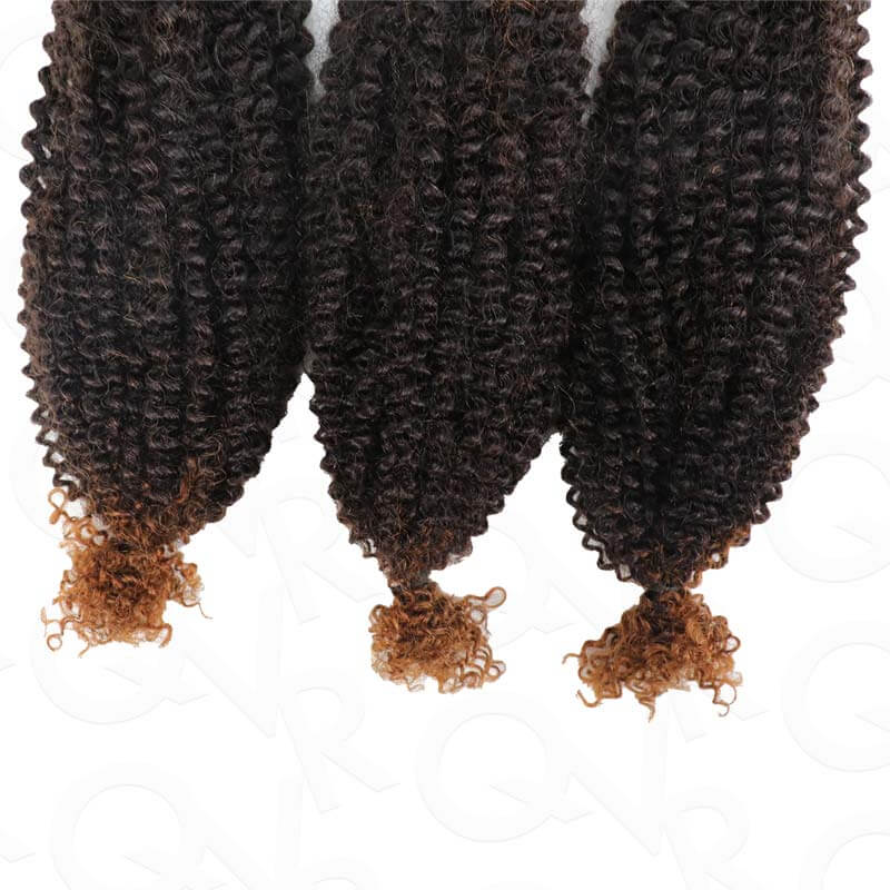 QVR Ombre Spring Twist Hair T1B/30 Color Type 3C 4A Hair Extensions - Image 12