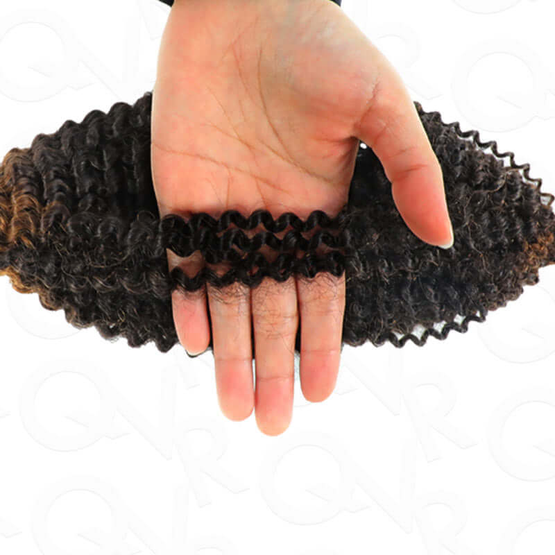 QVR Ombre Spring Twist Hair T1B/30 Color Type 3C 4A Hair Extensions - Image 4