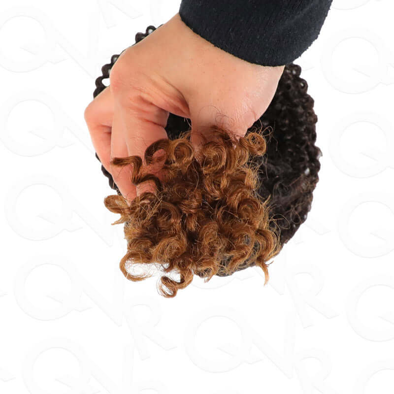 QVR Ombre Spring Twist Hair T1B/30 Color Type 3C 4A Hair Extensions - Image 5