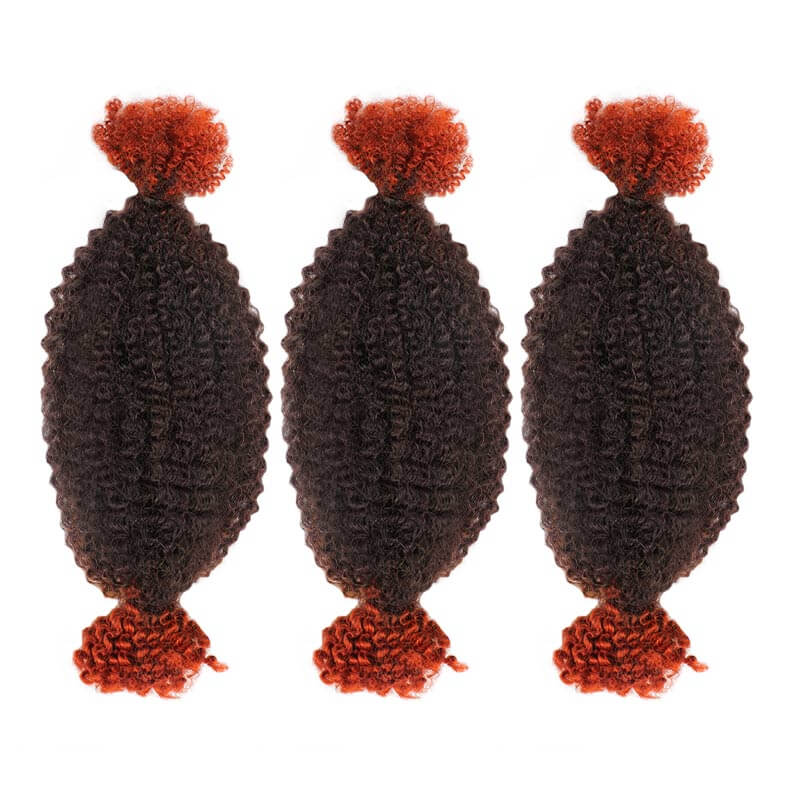QVR Ombre Spring Twist Hair T1B/350 Color Type 3C 4A Hair Extensions - Image 5