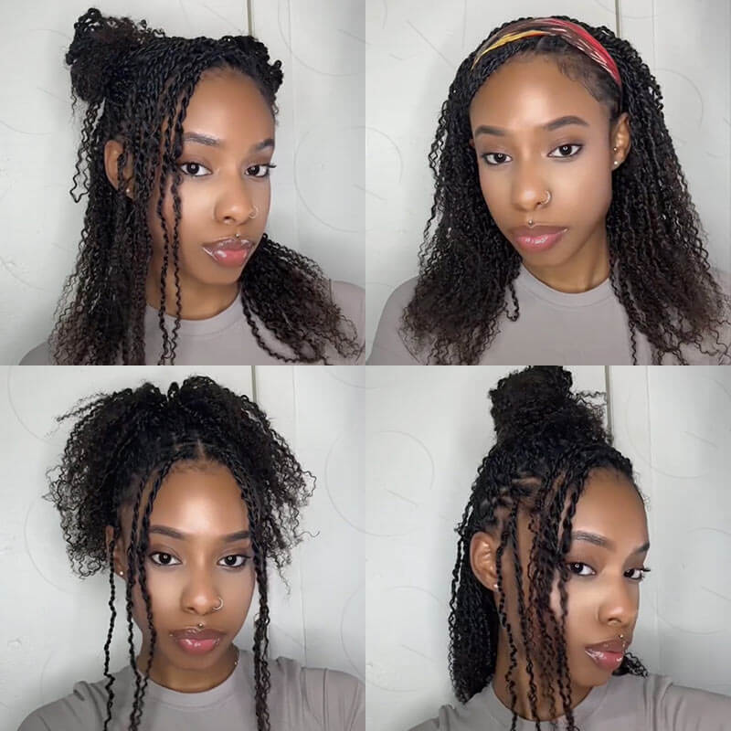 QVR Ombre Spring Twist Hair T1B/4 Color Type 3C 4A Hair Extensions - Image 3