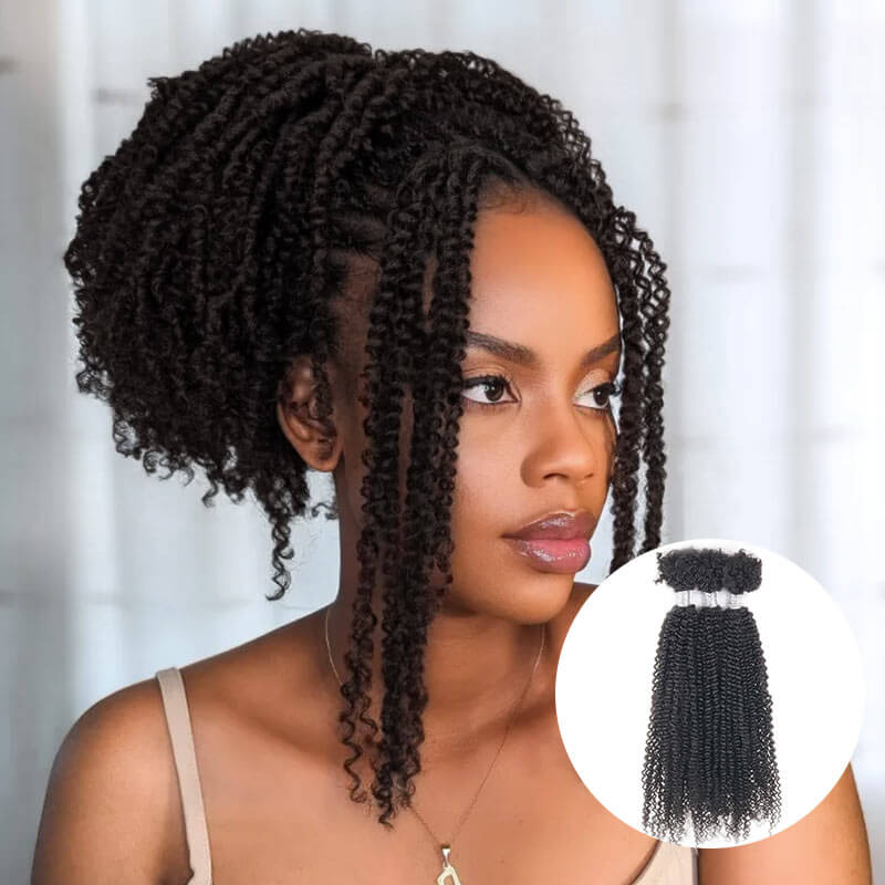 QVR Ombre T2/27 Afro Kinky V Bulk for Kinky Twist Crochet Braiding Hair - Image 3