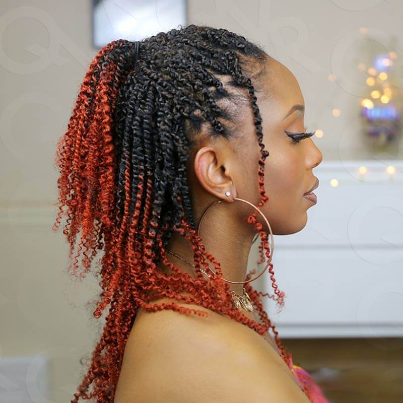 QVR Ombre T2/350 Afro Kinky V Bulk for Kinky Twist Crochet Braiding Hair - Image 6
