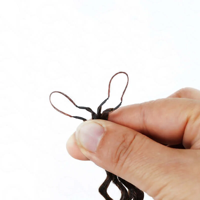 QVR Ombre #T4/30 Human Crochet Hair Small Kinky Curly Machine Made Feather Crochet Hairstyle - Image 7