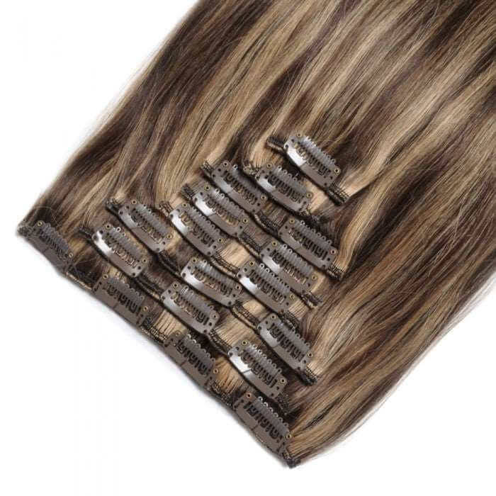 QVR #P4/27 Blonde Highlights Straight/Body Wave 7Pcs Clip in Hair Extensions - Image 5
