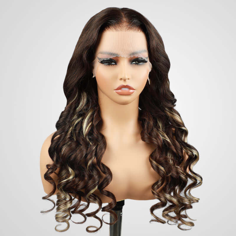 QVR P4/613 New Body Wave 13x4 Lace Front Wig Human Hair Wigs - Image 2