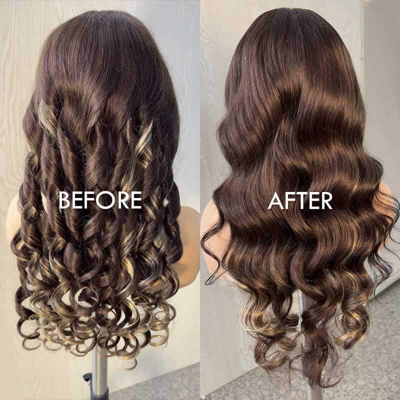 QVR P4/613 New Body Wave 13x4 Lace Front Wig Human Hair Wigs - Image 3