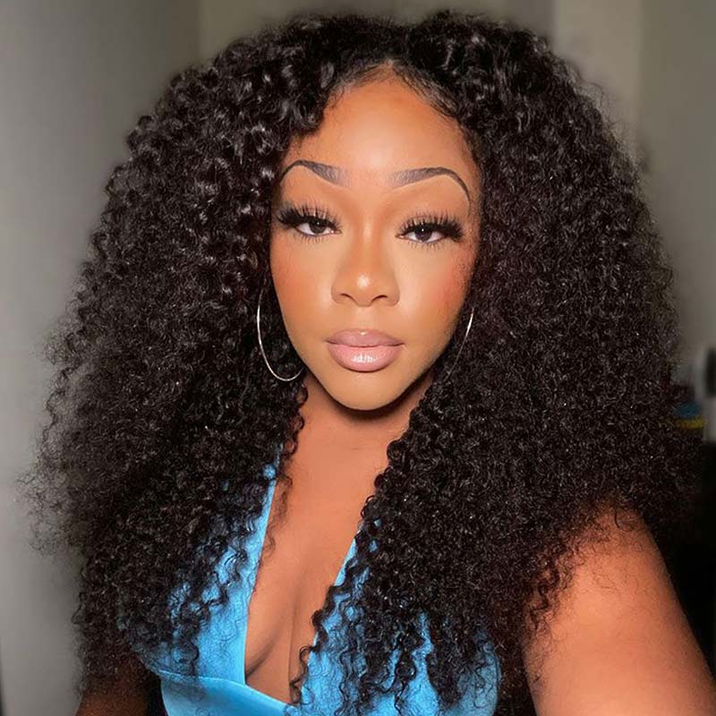 QVR Glueless Pre-cut 4x6 HD Lace Closure Human Hair Wig Afro Curly Wear & Go Wigs Beginner Friendly - Image 3