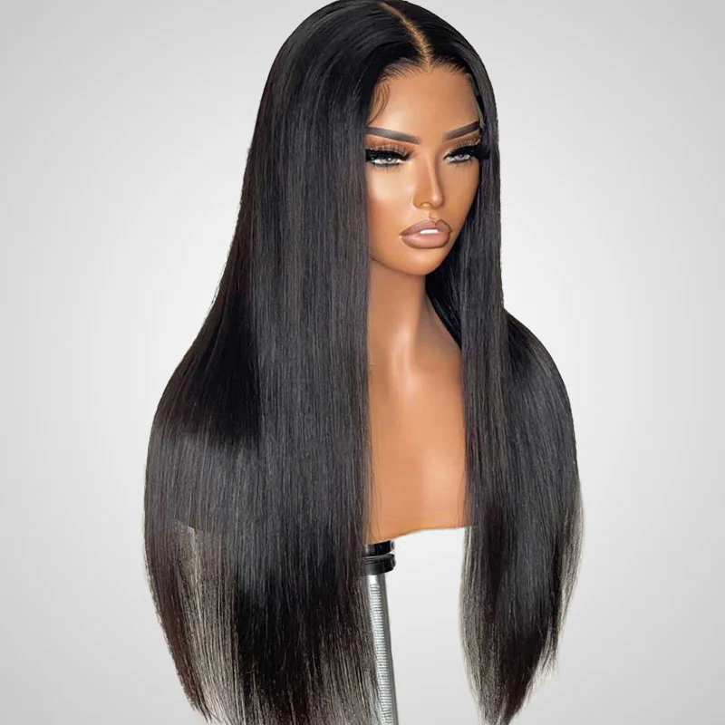 QVR Glueless Pre Cut 4x6 Lace Closure Straight Wig Human Hair HD Lace Wear & Go Wigs - Image 6