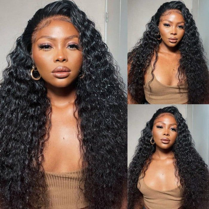 QVR Pre-cut Gluless 4x6 HD Lace Closure Wig Human Hair Wigs Water Wave Wear&Go Wig - Image 2