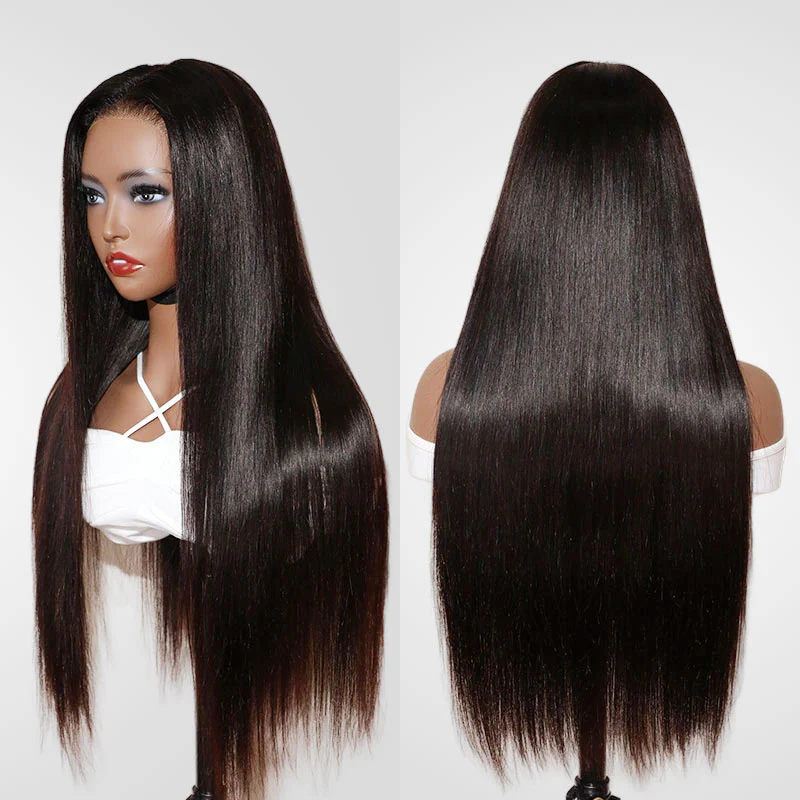QVR Pre-plucked 13x4 HD Lace Wig Human Hair Wigs Straight Undetectable Lace Front Wig - Image 4