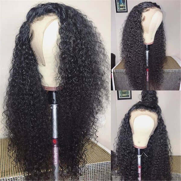 QVR Pre Plucked Long Curly Lace Front Wig High Quality Long Human Hair Wigs - Image 6