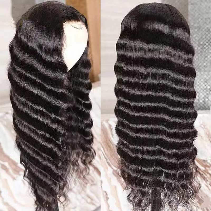 QVR Pre-plucked Loose Deep Wave 7x5 Lace Wig Pre-Bleached Wear&Go Wigs - Image 4