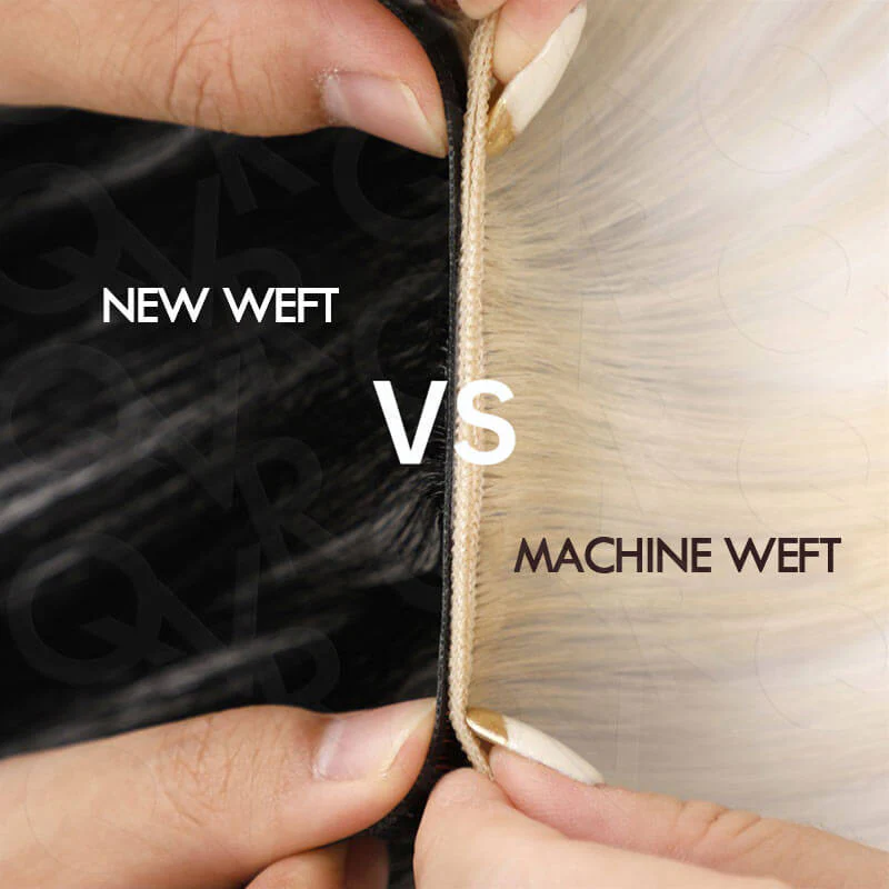 QVR Quick Weave Human Hair Bundles Blonde Straight Invisible Genius Weft Sew In Hair Extensions - Image 5