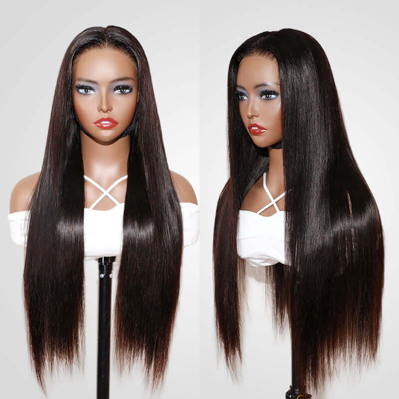QVR Real Glueless Straight/Body Wave HD Pre Cut Lace Front Human Hair Wigs 210% Density - Image 2