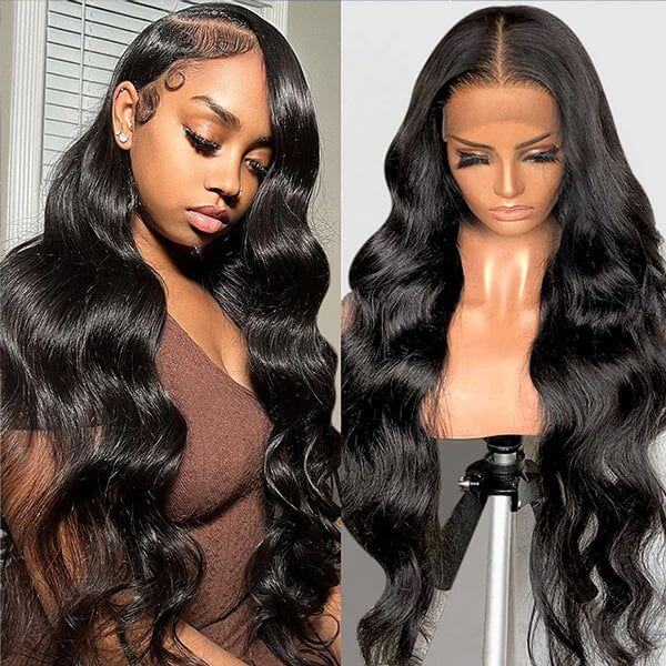 QVR Real Glueless Straight/Body Wave HD Pre Cut Lace Front Human Hair Wigs 210% Density - Image 4